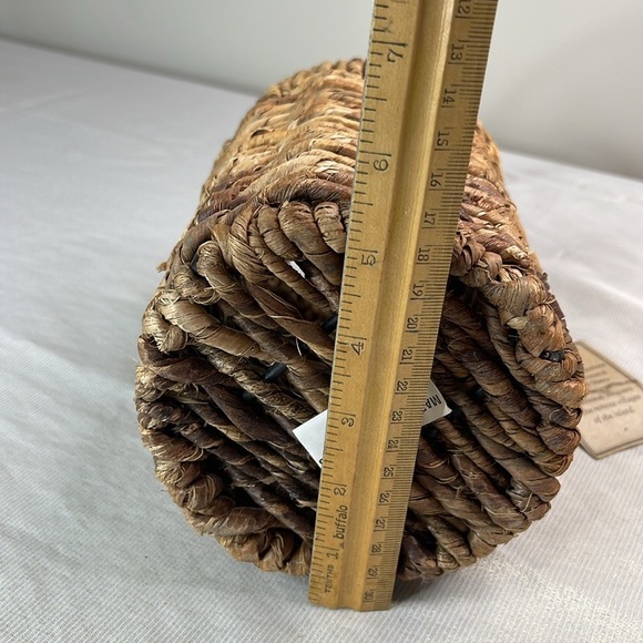 Handcrafted Woven Bottle or French Baguette Basket Natural Brown - Picture 10 of 12